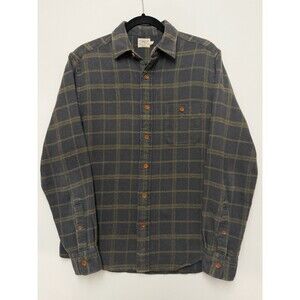 Faherty Flannel Seaview Shirt Mens Small Green  Long Sleeve Button Lumberjack